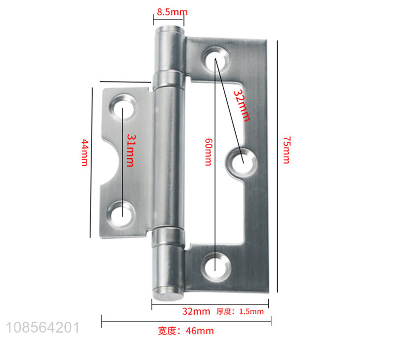 Wholesale 3 inch 201 stainless steel hinges wardrobe hinges