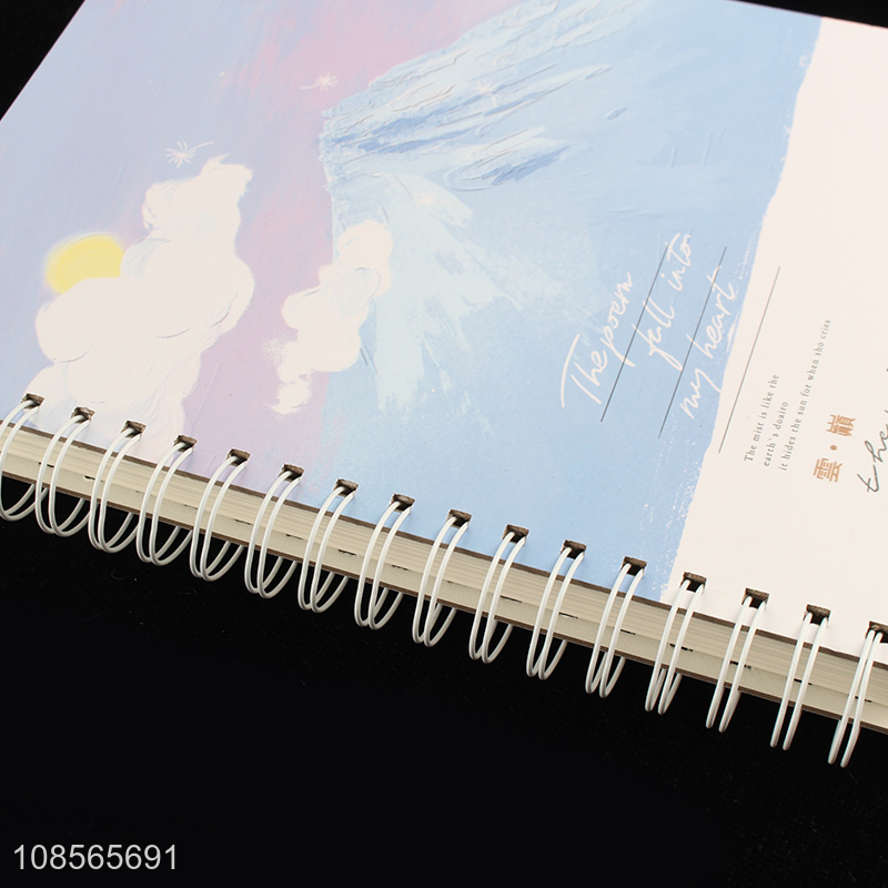 Good quality hardcover writing coil notebook for stationery