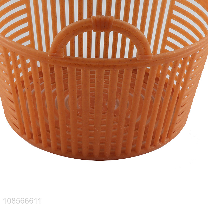 Factory supply plastic storage basket with handle