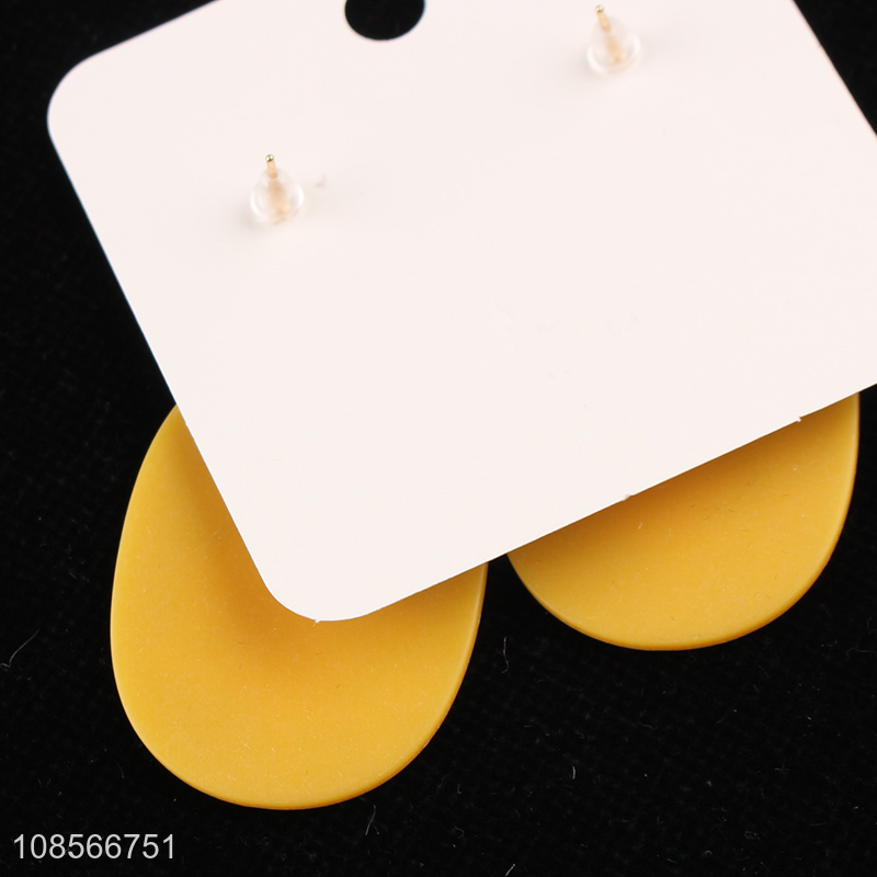 Hot selling floral acrylic earrings stud earrings for girls