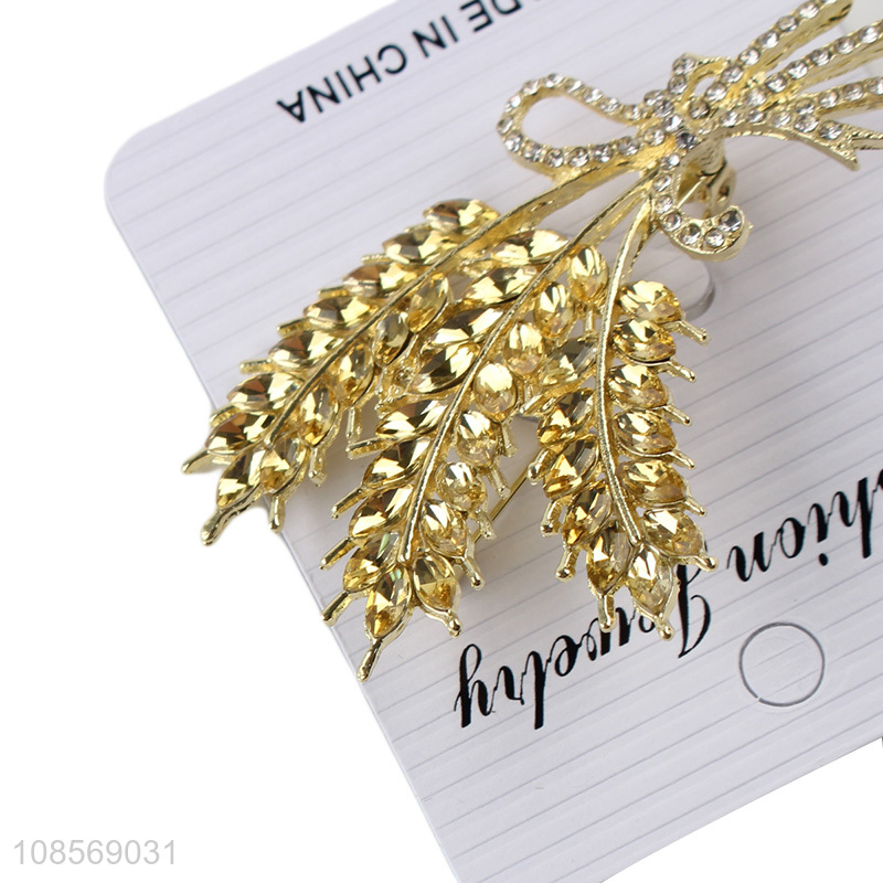 Good quality fashion alloy wheat-ear brooch scarf buckle