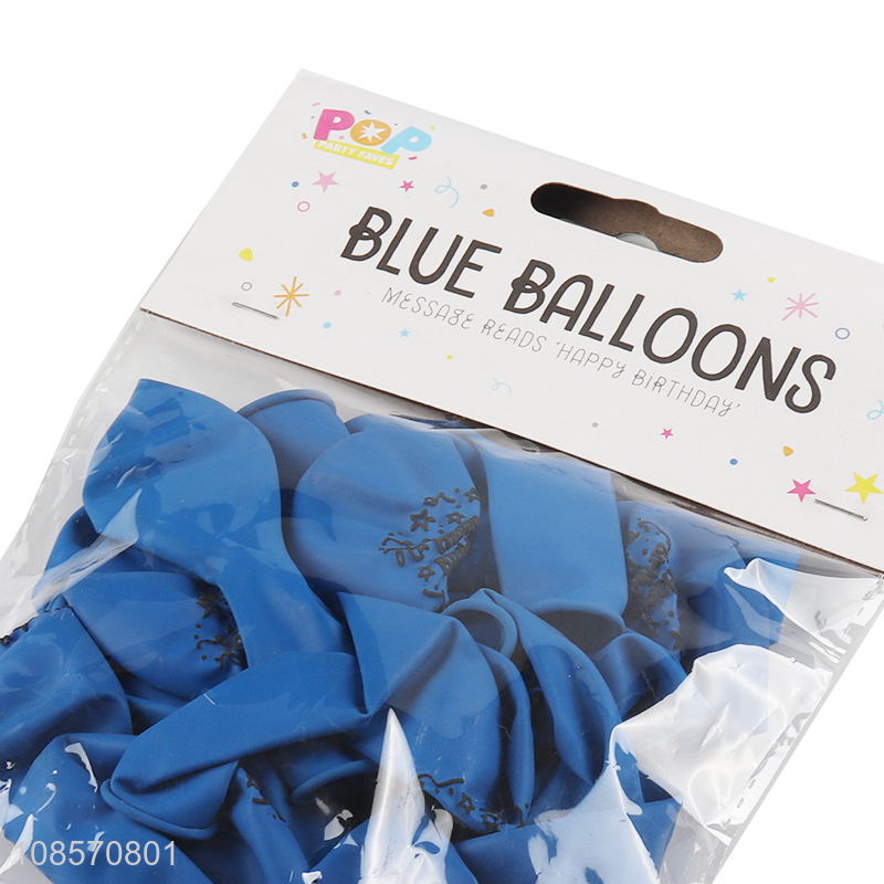 Good selling birthday party decoration blue latex balloon
