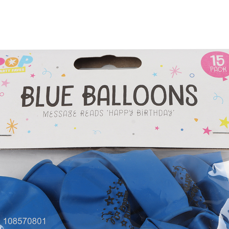 Good selling birthday party decoration blue latex balloon