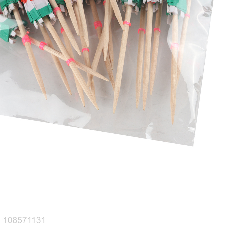 Good quality 20pcs umbrella toothpick snack fruit toothpicks