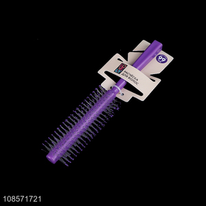 Wholesale hairdressing comb plastic handle nylon bristle comb