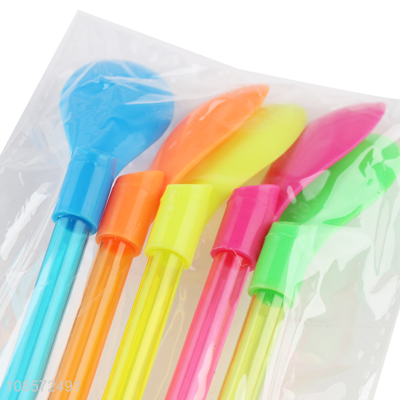 Latest products multicolor disposable spoon drinking straw