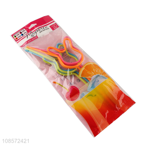 New products rabbit shape plastic drinking straw for sale