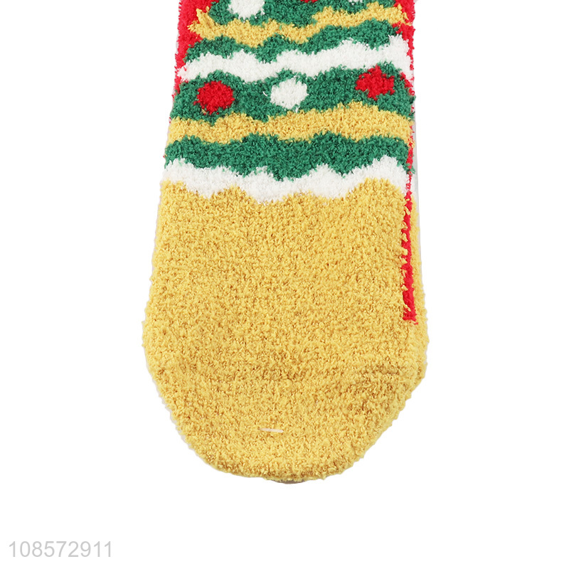 Top selling winter warm floor christmas socks wholesale