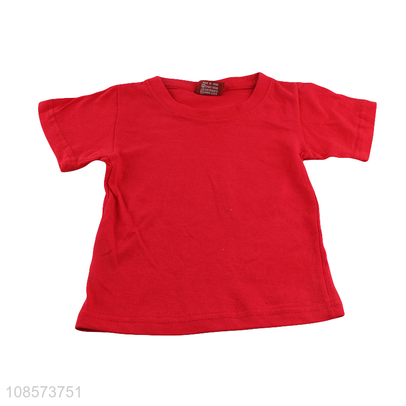 Online wholesale multicolor cotton round neck children's T-shirt
