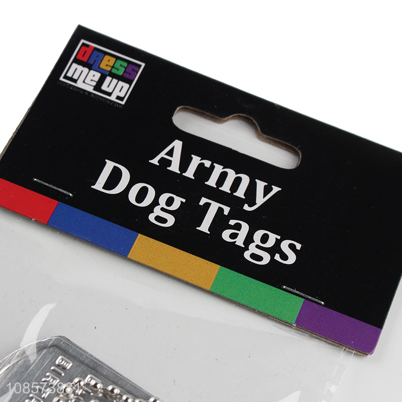 Hot products silver decorative army dog tags
