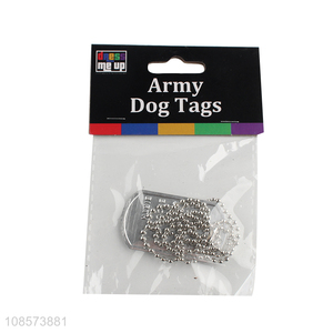 Hot products silver decorative army dog tags