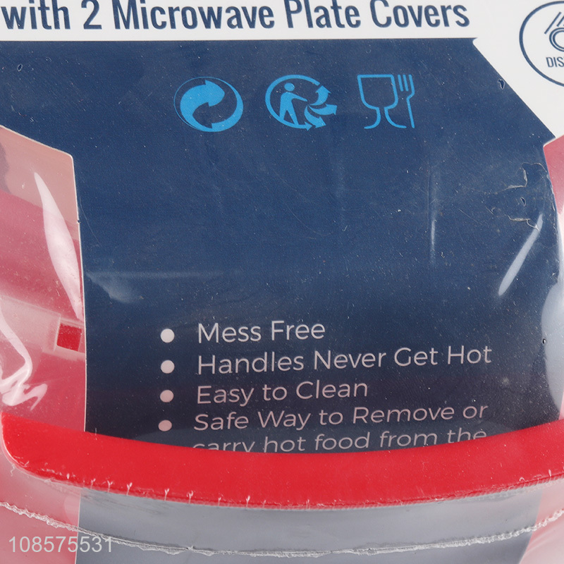 Wholesale microwave plate & cover caddy set food grade plastic plate set