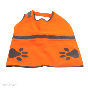 Wholesale pet dog clothing adjustable dog reflective vest