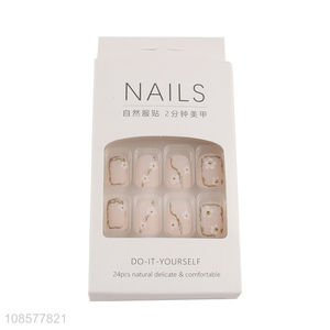 Top quality 24pieces <em>nail</em> art decoration <em>fake</em> <em>nail</em> for sale