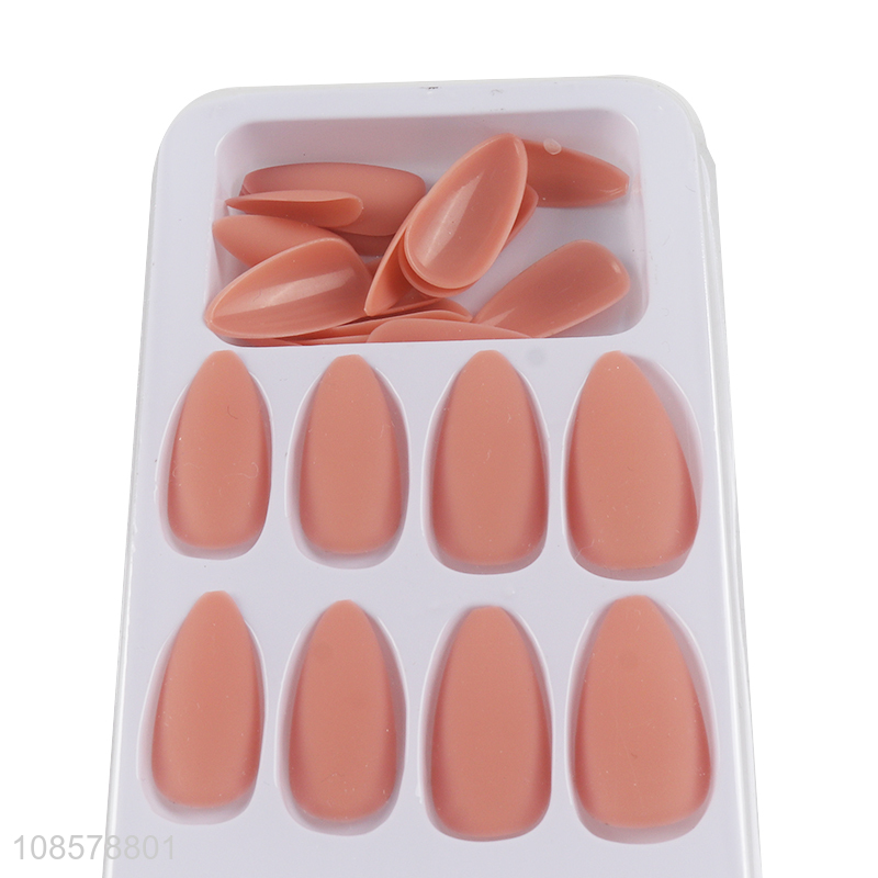 Online wholesale 24pcs pink nail tips press on nails