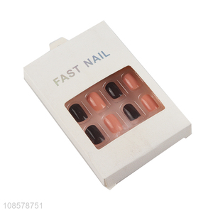 Wholesale 24pcs <em>nail</em> tips <em>fake</em> nails press on nails