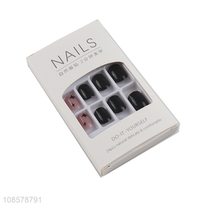 Factory price 24pcs <em>nail</em> tips <em>fake</em> nails faux nails