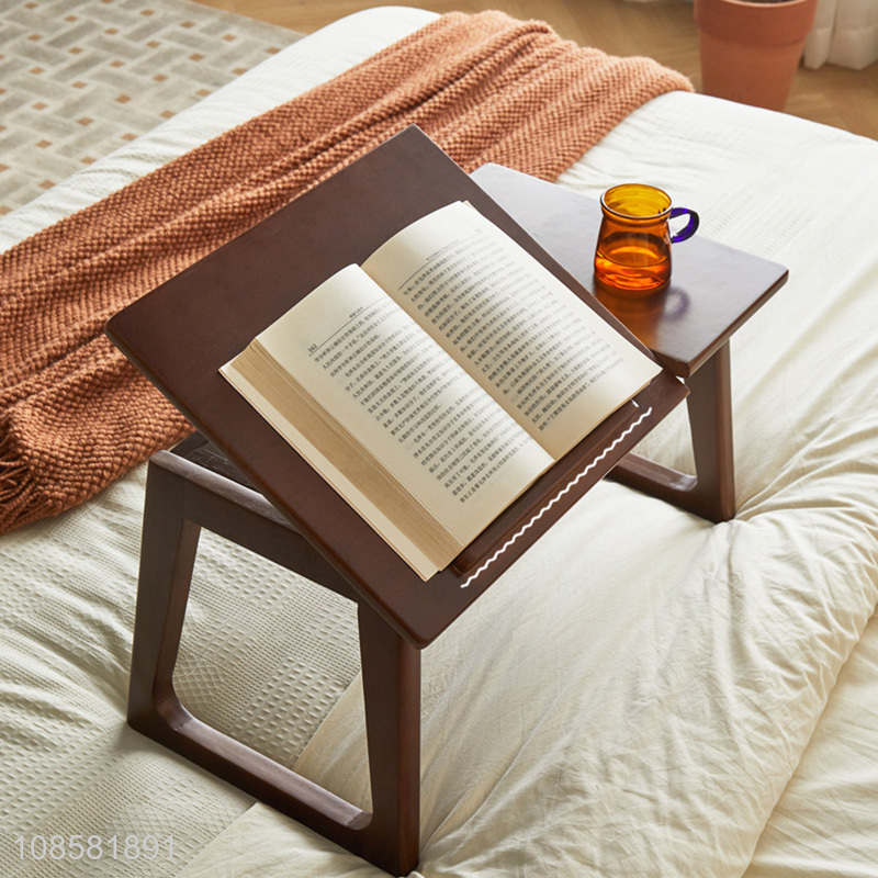 High quality solid wood bay window tea table folding bed table