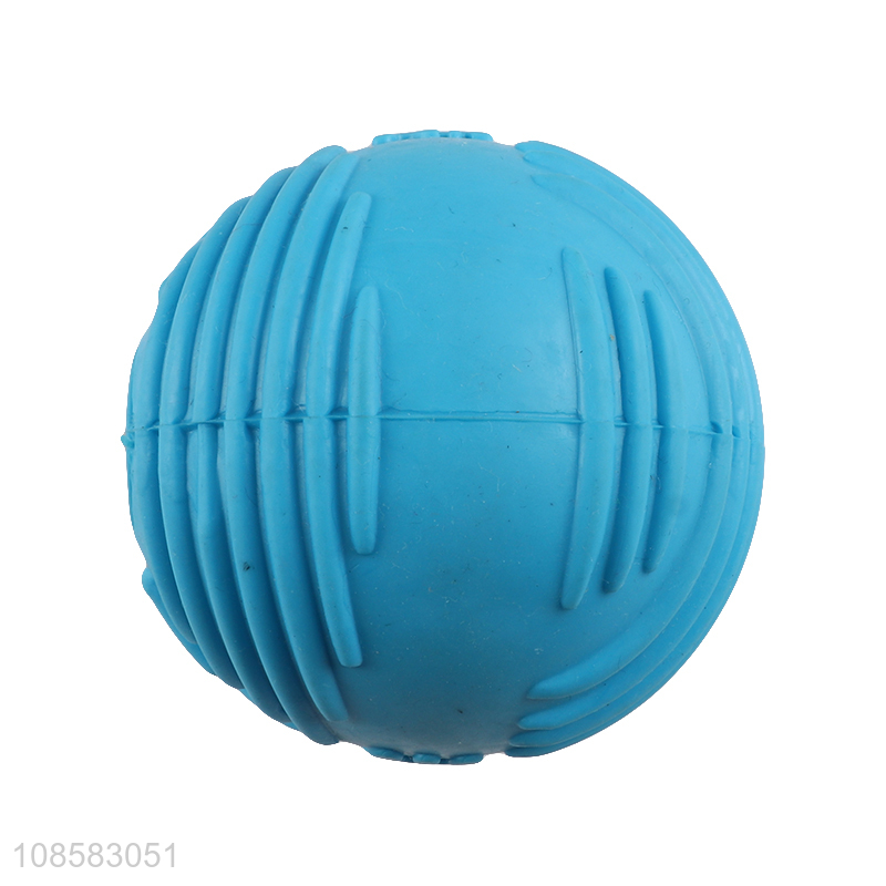 Hot products round blue pets teething toys training interactive toys