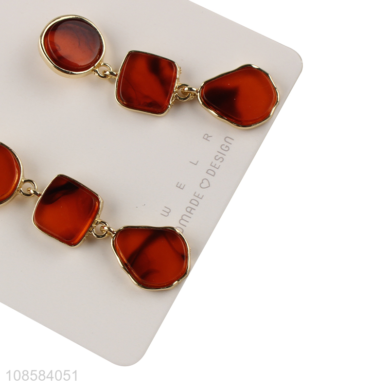 Cheap red fashion jewelry accessories earrings ear studs for women