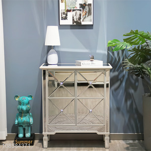 Good selling silver mirrored cabinet storage cabinet wholesale
