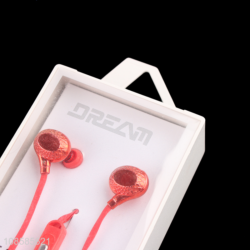 Good selling red lightweight wired earphones wholesale