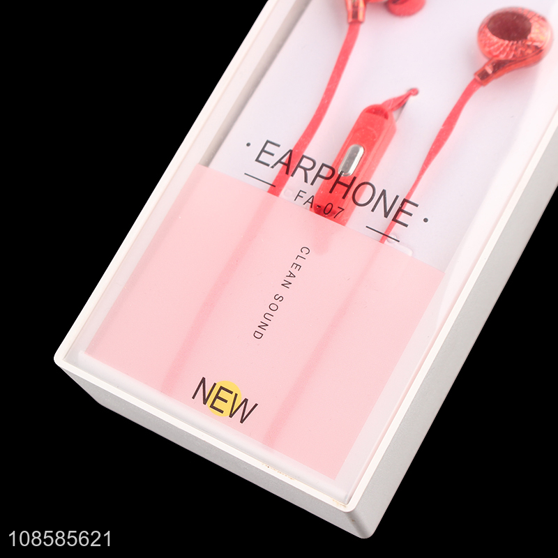 Good selling red lightweight wired earphones wholesale
