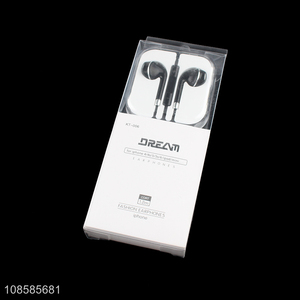Low price black fashion phone wired earphones headphones for sale