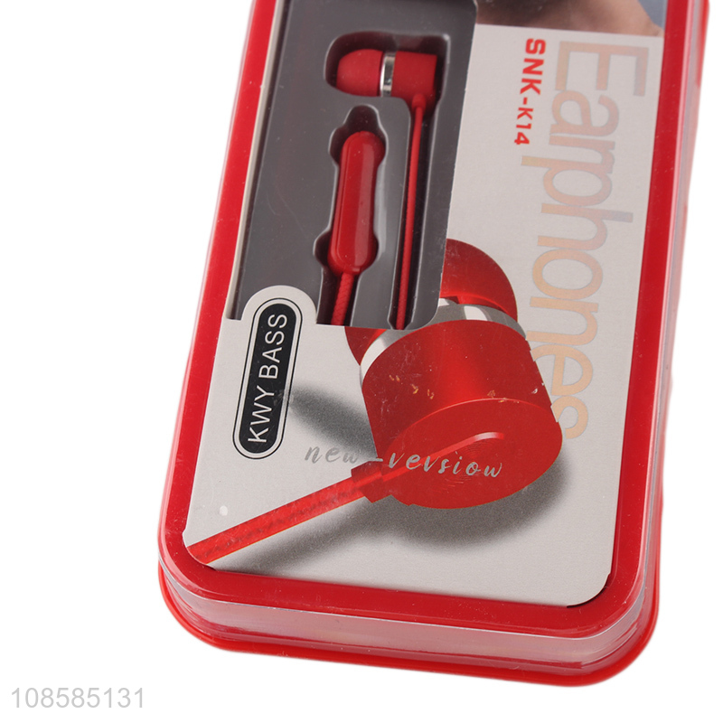 Popular products red comfortable wear wired earphones for sale