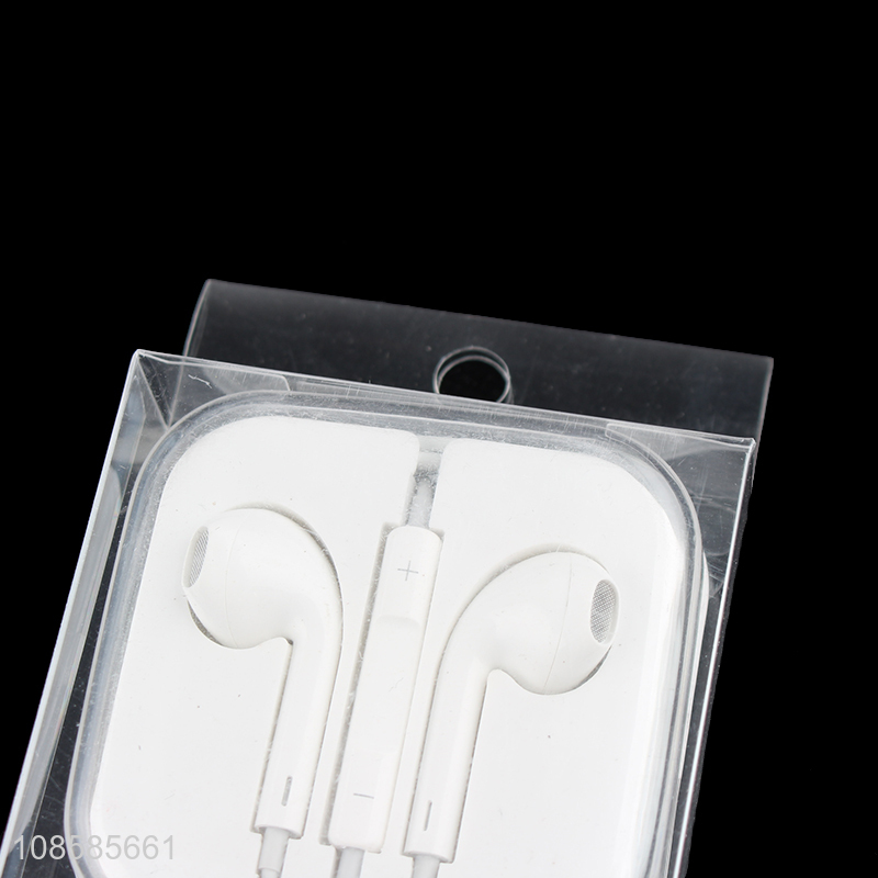Hot selling white fashion wired earphones for mobile phone
