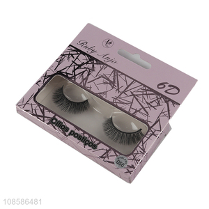 Factory supply 1 pair 6D fluffy eyelashes short false lashes packs