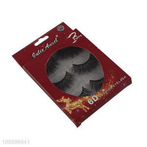 Factory supply 3 pairs 6D natural look lightweight false eyelashes
