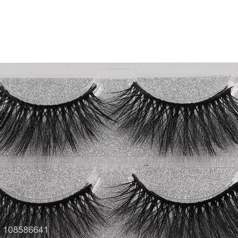Factory supply 3 pairs 6D natural look lightweight false eyelashes