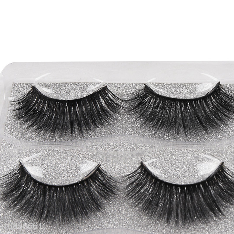 Good quality 3 pairs 6D fluffy eyelashes false lashes wholesale