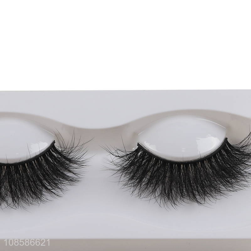 Good quality 1 pair false lashes handmade faux mink eyelashes