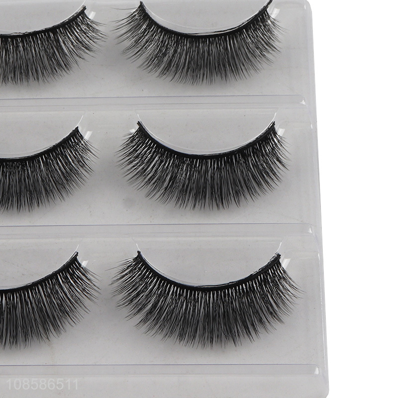High quality 3 pairs 6D false lashes handmade wispy eyelashes