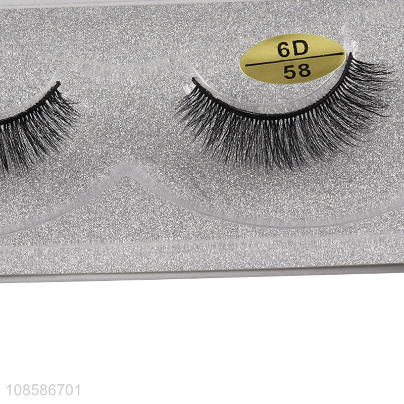 China supplier 1 pair 6D false eyelashes lightweight fake lashes