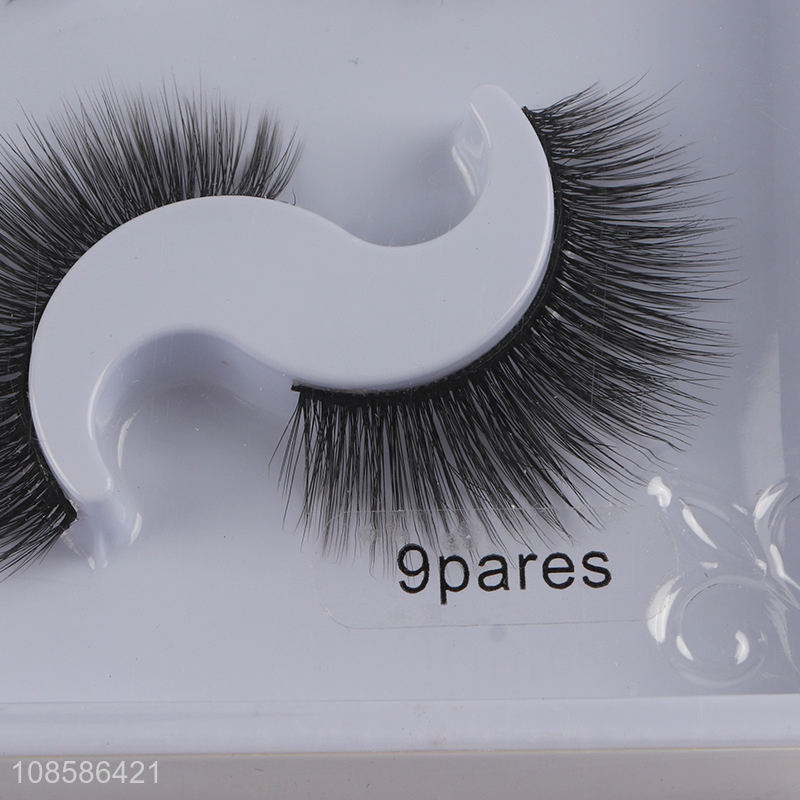 Online wholesale 9 pairs 5D cruelty-free false eyelash fake eyelash