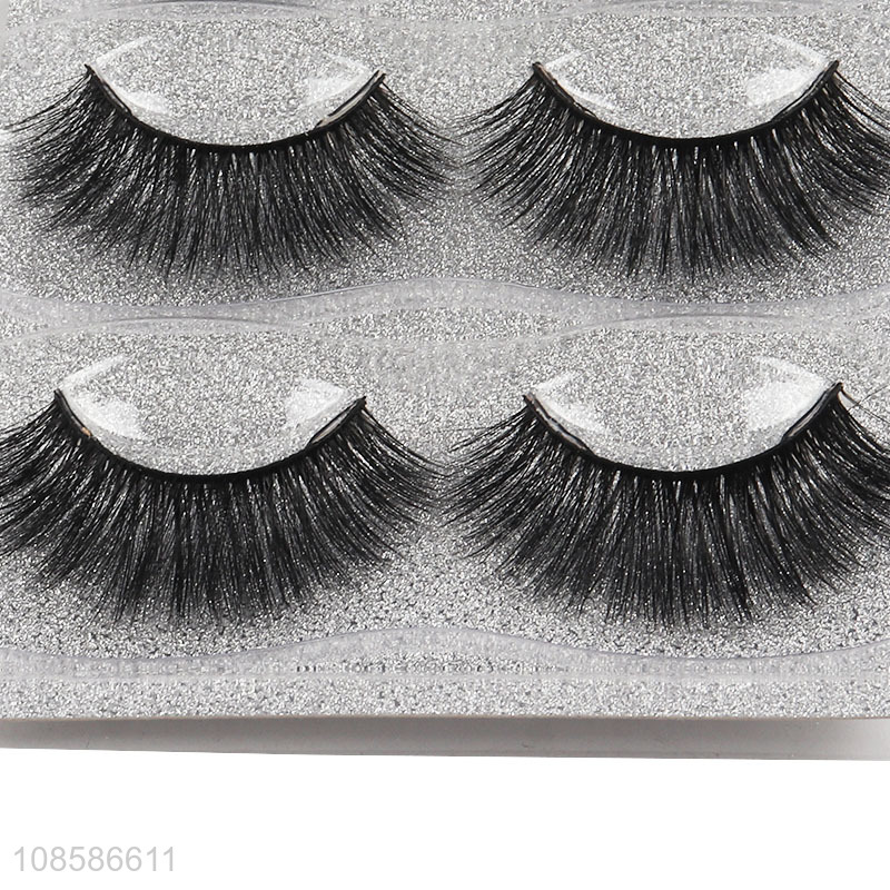 Good quality 3 pairs 6D fluffy eyelashes false lashes wholesale