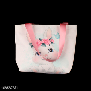 Latest design cartoon girls canvas bag shopping bag for sale