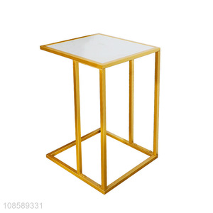 New arrival sofa table marble tabletop corner table