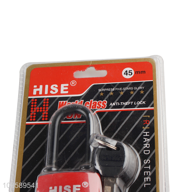 Hot selling heavy duty plastic coverd long-beam padlock with keys