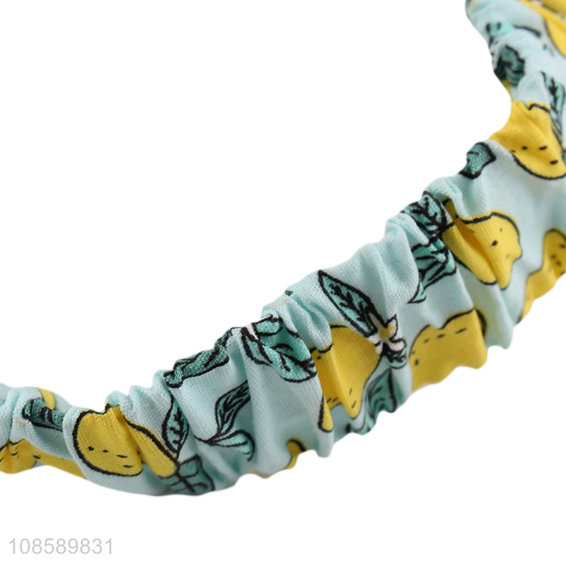 Factory supply lemon pattern fashion headband for hair accessories