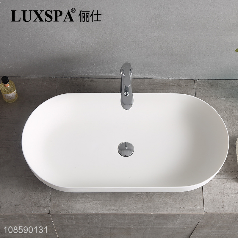 Good quality countertop vessel artificial stone sink for cabinet