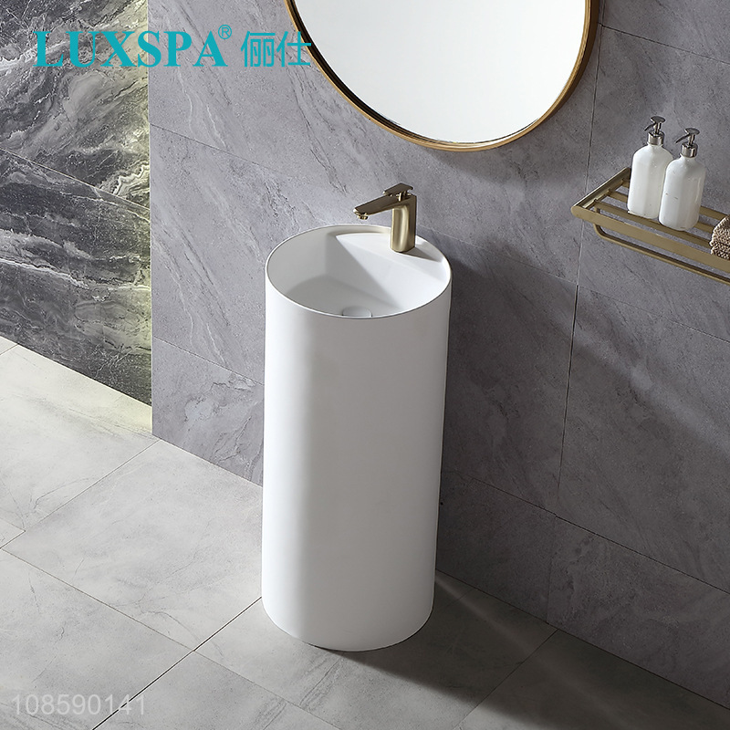 High quality bathroom sink artificial stone pedestal sink