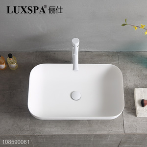 Good quality bathroom countertop vessel artificial stone sink