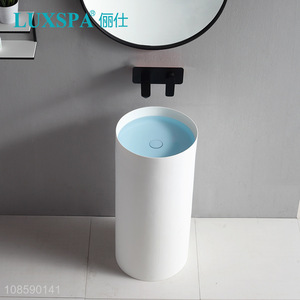High quality bathroom sink artificial stone pedestal sink