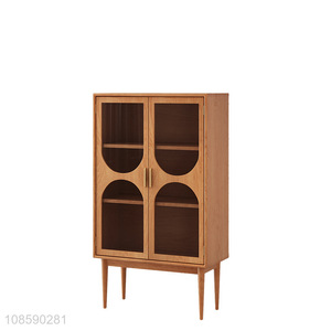 China products dustproof glass door storage cabinet for living room