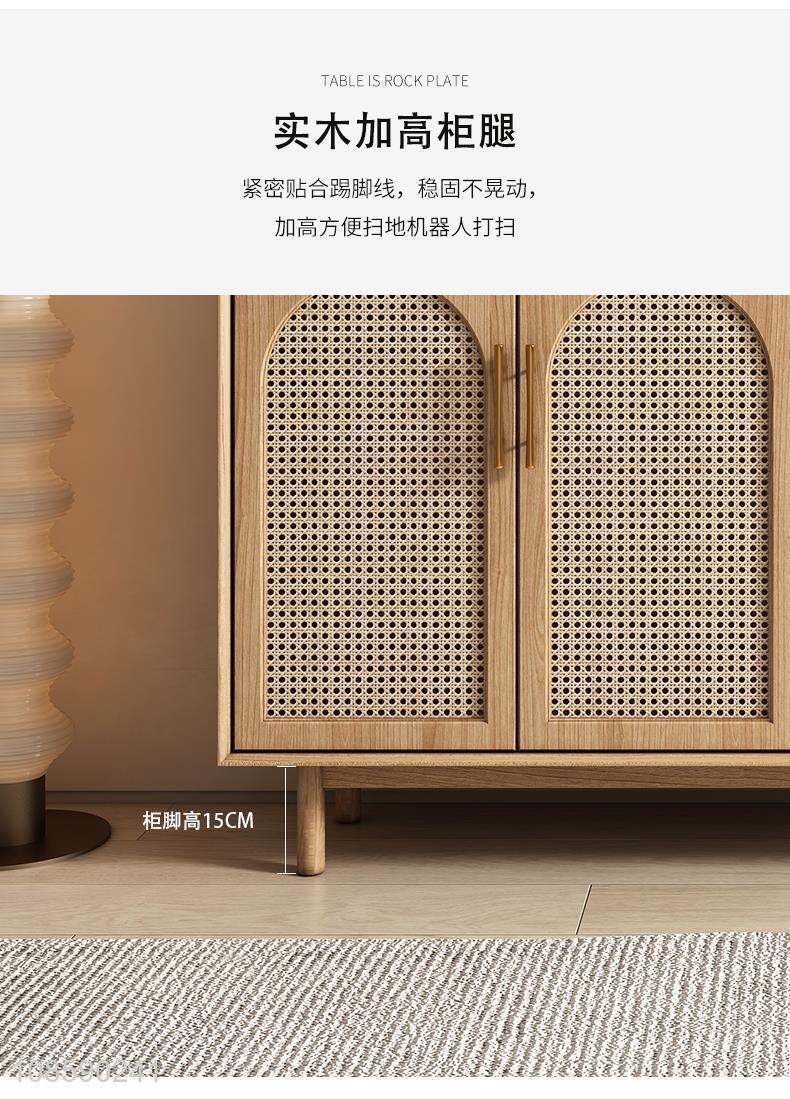 Top selling living room rattan weaving storage cabinet wholesale