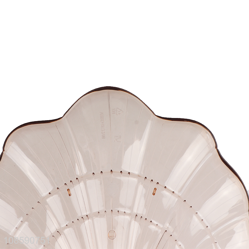 Good selling shell shape clear snack plate fruit plate wholesale